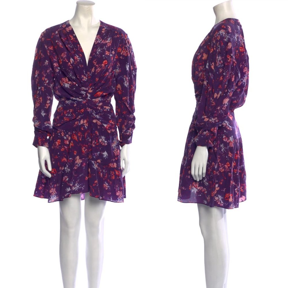 IRO Diplo ruched washed Lyocell-blend crepe mini dress - Picture 12 of 12